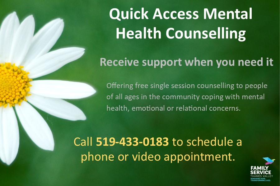 Quick Access Mental Health Counselling